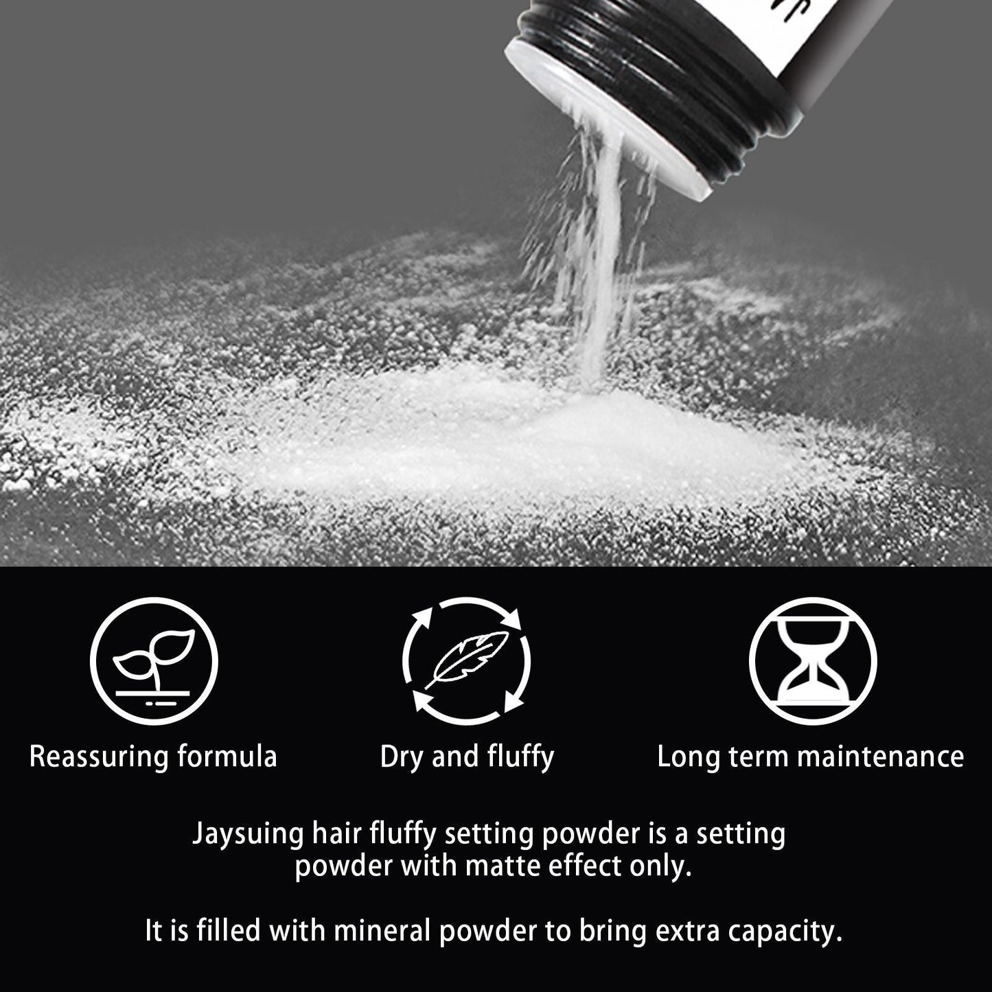 fluffix Hairstyle Booster-Dry Matte Styling & Long-Lasting Hold Powder for Men & Women